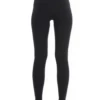 Black high-waisted cotton leggings, full-length back view in soft breathable everyday cotton blend