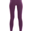 Eggplant high-waisted cotton leggings, full-length back view in soft breathable everyday cotton blend