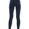 Navy blue high-waisted cotton leggings, full-length back view in soft comfortable everyday cotton