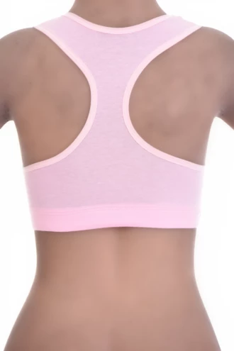 Soft-cup cotton bralette with a racerback that hides straps under wider necklines, breathable and gentle to wear.