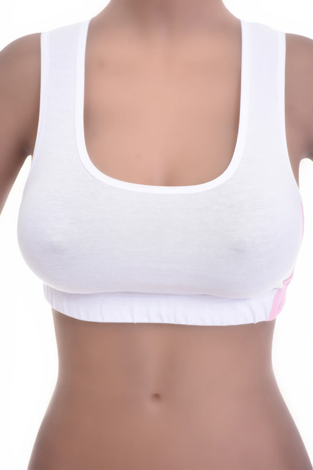 Soft-cup cotton bralette with a racerback that keeps straps hidden under wider necklines, no wires for light support.