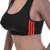 Cotton-blend racerback bralette with a low scoop and wide straps, breathable to layer under a t-shirt or vest.