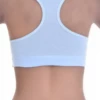 Women's cotton racerback bralette with soft wireless cups and a scoop neck, wide straps for light everyday support.