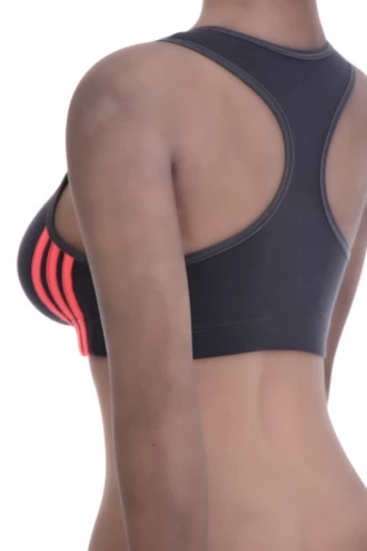 Women's cotton racerback bralette with soft wireless cups and a scoop neck, wide straps for relaxed everyday wear.