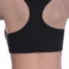 Women's cotton racerback bralette with soft wireless cups, wide straps and a scoop neck for relaxed wear.