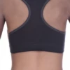 Breathable cotton-blend racerback bralette with straps to the spine, no wires or padding for light gentle support.