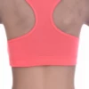 Breathable cotton-blend racerback bralette with straps secure towards the spine, unpadded and wireless.
