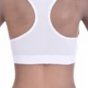 Breathable cotton-blend racerback bralette with straps drawn in towards the spine, wireless and unpadded.