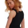 Cotton-blend scoop-neck tank, a reliable everyday staple that layers under a cardigan or works alone in warm weather.