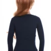 Slim cotton long-sleeve layering tee that sits flat under an open shirt, with breathable stretch fabric.