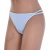 Breathable cotton-blend thong cut low on the hip, a simple no-frills basic with minimal coverage.