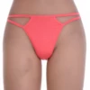 Breathable cotton-blend thong low on the hip with minimal coverage and a clean finish for daily wear.