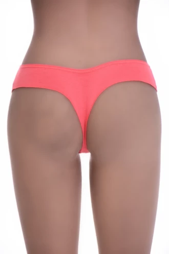 Breathable cotton-blend thong low on the hip with minimal coverage and a clean finish for daily wear.