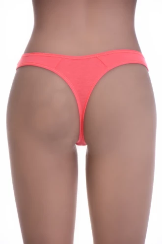 Breathable cotton-blend thong low on the hip with minimal coverage and a clean finish for daily wear.