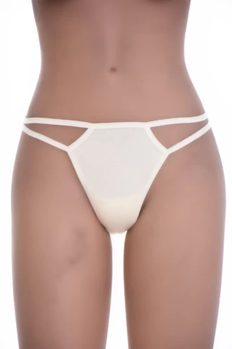 Breathable cotton-blend thong with minimal coverage and a clean line, a comfortable simple daily pick.