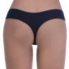 Breathable cotton-blend thong with minimal coverage and no trim, a simple comfortable daily basic.