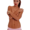 Breathable cotton-blend thong with a slim back and smooth solid finish, a comfortable daily basic.