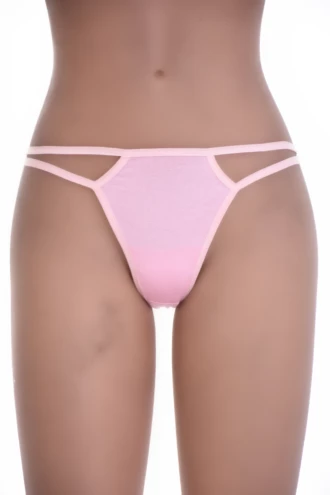Breathable cotton-blend thong with a slim back and smooth finish, a comfortable simple daily basic.