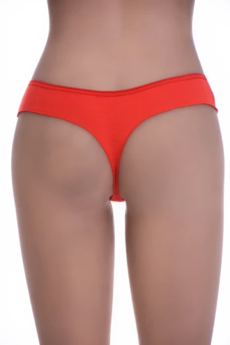 Breathable cotton-blend thong with a slim back and smooth finish, a comfortable simple daily basic.