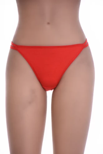 Soft everyday cotton thong with a thong back and no trim, breathable for all-day comfort.