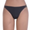 Soft cotton thong with a thong back and trim-free front, a simple breathable underwear basic.