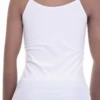 Fine microfiber camisole with delicate spaghetti straps that keep the shoulders bare, slim with stretch.