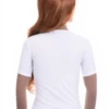 Smooth fine microfiber tee with a low scoop neck and stretch, a slim line that follows the figure.