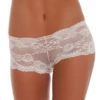 Dressy floral lace boyshorts with a textured surface, full back coverage and delicate scalloped trims.