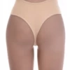 High-rise cotton thong with a thong back and clean solid face, a more covered comfortable everyday cut.