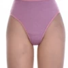 High-rise cotton thong in a soft breathable knit with a settled front, a comfortable everyday pick.