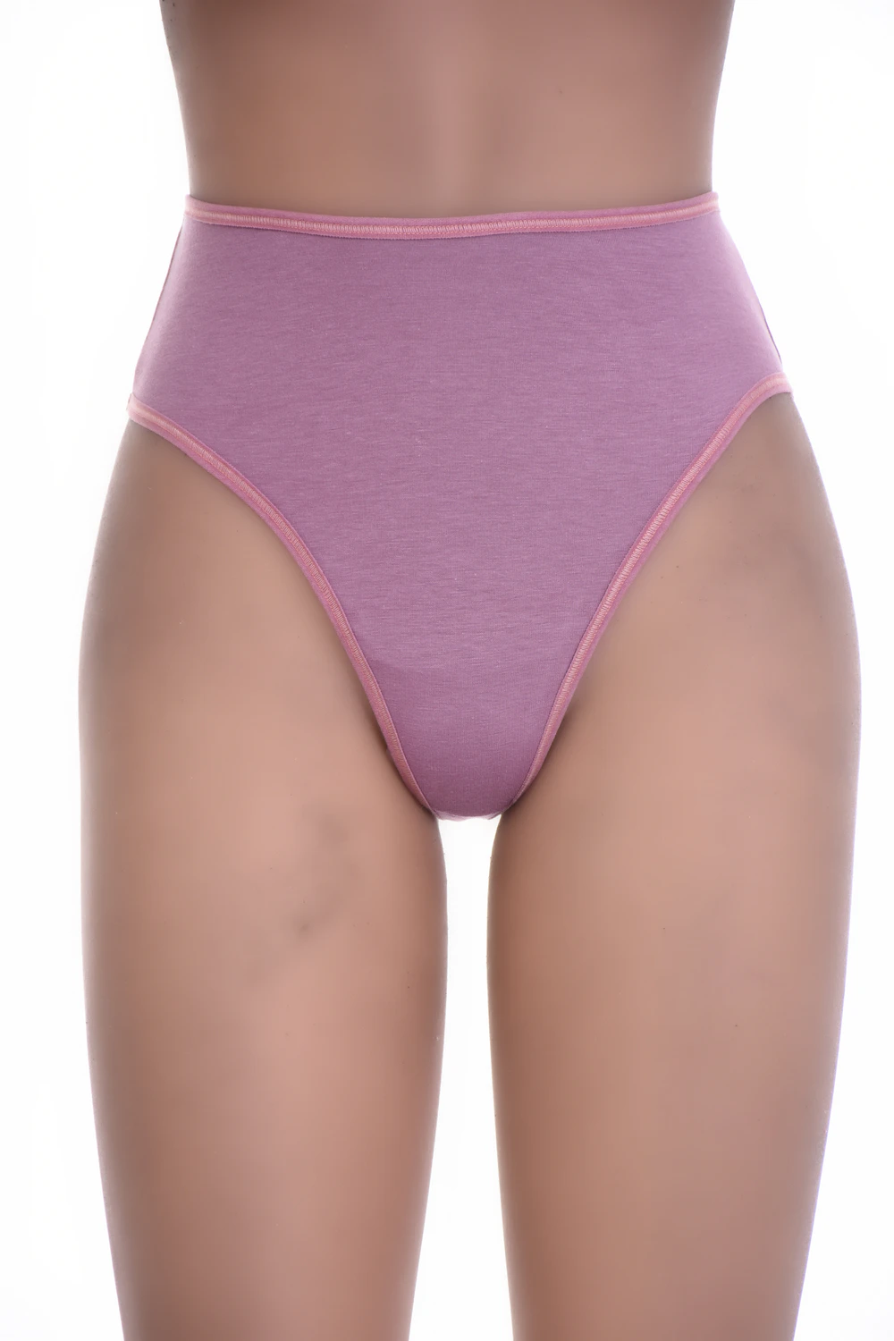 High-rise cotton thong in a soft breathable knit with a settled front, a comfortable everyday pick.