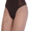 Cotton-blend high-rise thong with light tummy coverage and a slim back, a comfortable daily basic.