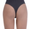 High-rise cotton thong with a thong back and clean solid finish, a more covered comfortable everyday cut.