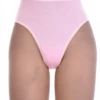 High-rise cotton thong in a soft breathable knit with a settled front, a comfortable everyday staple.