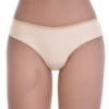 High-rise microfiber thong in a smooth fine knit that stays invisible under fitted clothing, a settled cut.