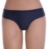 High-rise microfiber thong in a fine smooth knit, invisible under fitted clothing with a settled rise.