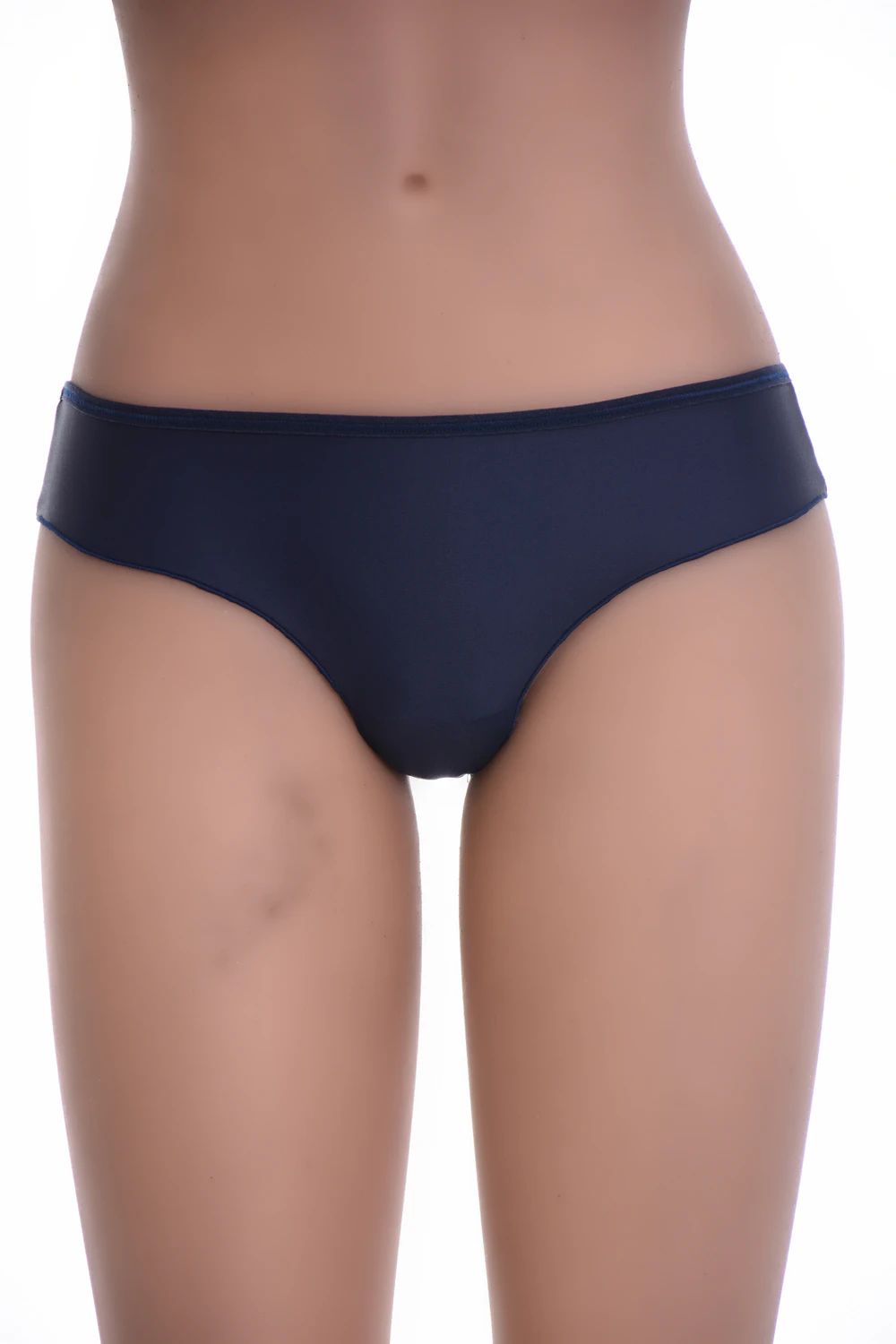 High-rise microfiber thong in a fine smooth knit, invisible under fitted clothing with a settled rise.