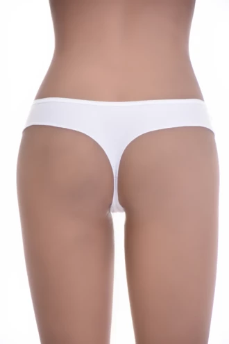 High-rise microfiber thong with a smooth face and thong back, a more covered no-show everyday cut.