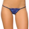 Dotted-mesh lace G-string with a clean flat line and scalloped waist, a minimal-coverage everyday cut.
