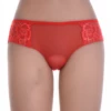 Fine mesh-and-lace boyshorts by Tiara Galiano, floral lace sides on a delicate barely-there squared-leg body.
