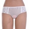 Mesh boyshorts from Tiara Galiano with lace side panels, see-through body and fuller back coverage.
