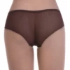 Fine see-through mesh boyshorts with lace side panels, a squared leg line and a delicate dressier feel.