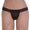 Airy mesh thong in a clean solid colour that sits low on the hip with minimal coverage for daily wear.