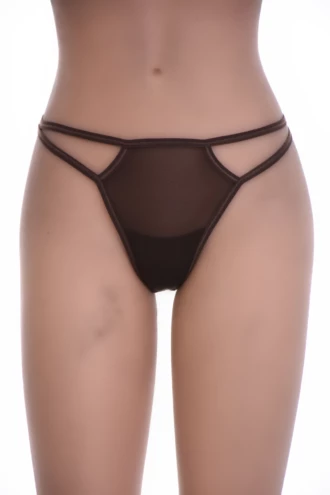 Light breathable mesh thong in a solid colour with no trim, an airy everyday pick with minimal coverage.