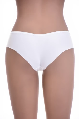 Microfiber boyshorts with floral lace sides and a smooth no-show seat, squared leg line with fuller back coverage.