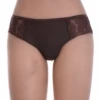 Fine-knit microfiber boyshorts with floral lace at both hips, smooth seam-free body with full back coverage.