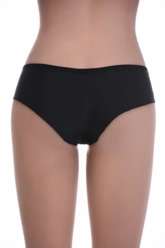 Microfiber women's boyshorts from Tiara Galiano with lace at both hips, a smooth no-show front and squared leg.