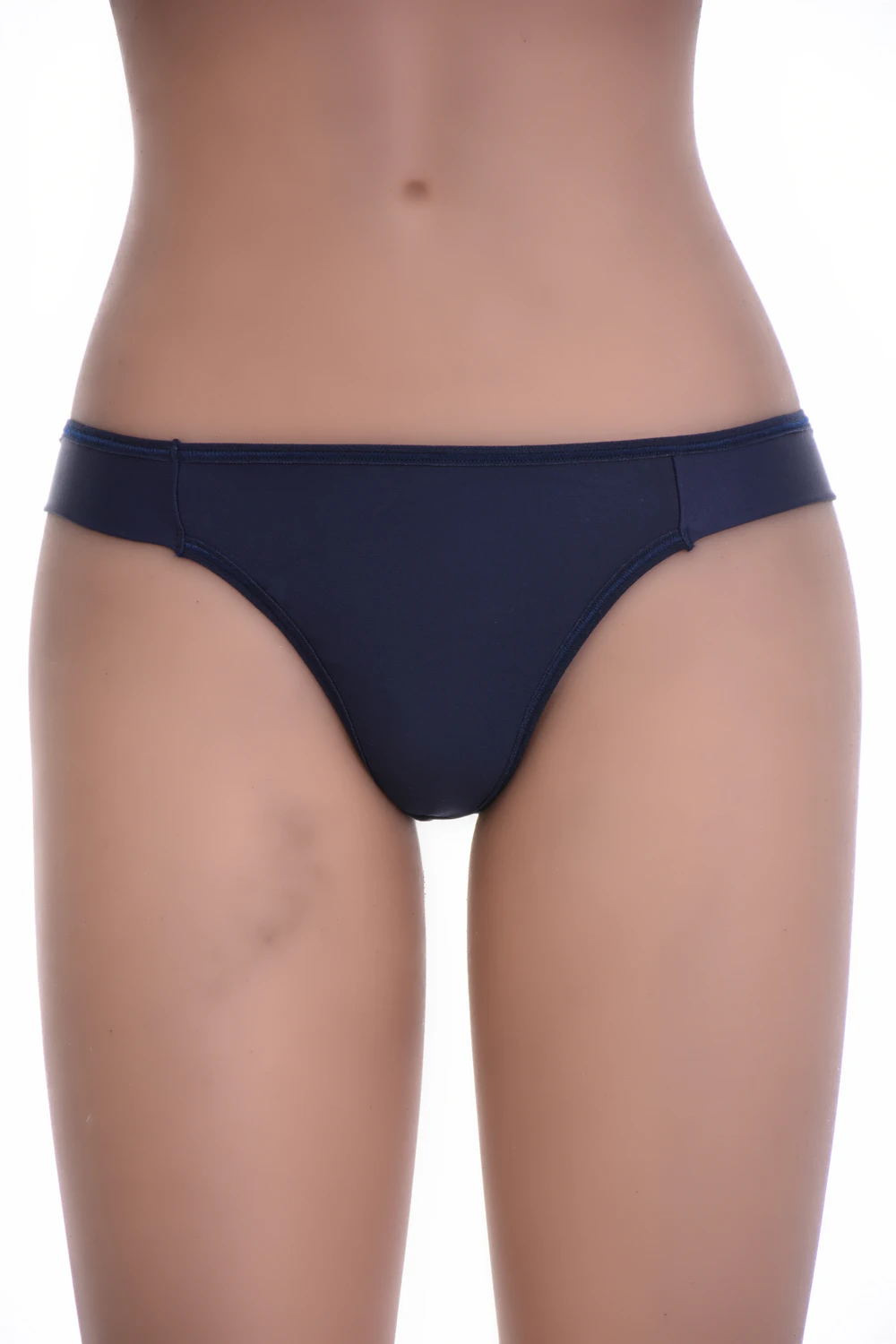 Fine microfiber Brazilian briefs with moderate coverage, invisible and flat under fitted clothing.