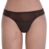 Breathable microfiber Brazilian panties with a mesh upper and open sides, a smooth no-show everyday pair.