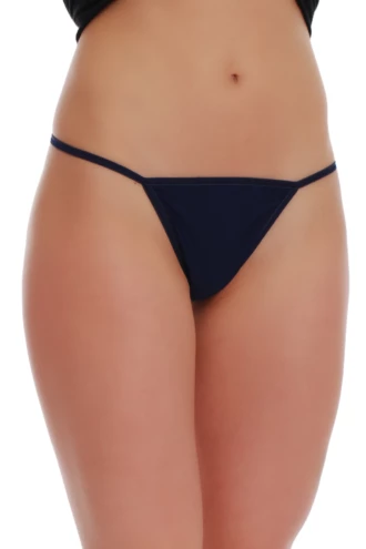 Fine microfiber G-string with a minimal string back, an invisible everyday pick under fitted clothing.